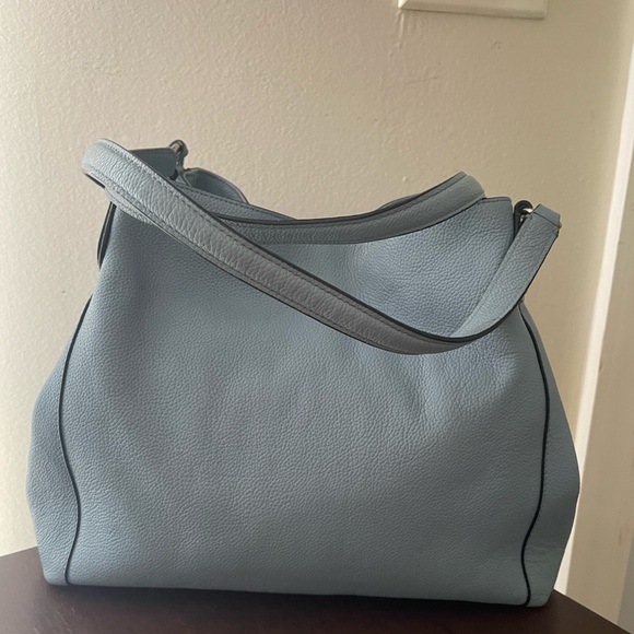 Coach Light Blue Hallie Shoulder Bag - Picture 3 of 10